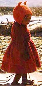 A child  from Lake Titicaca in Peru taken from the Web, reminiscent of Tralalorn