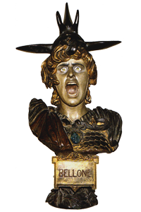 A bust entitled Bellone, scanned in from The Colour of Sculpture, 1996