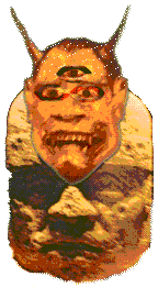 Collage prepared on PHOTOSHOP by Jim McPherson, 2006, intended to represent the Mask of Byron as transformed in 'Feeling Theocidal'