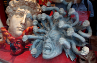 Medusa Mask (with an Airhead mask beside it), shot in Venice by Jim McPherson, 2008