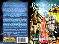 Front and back cover for Contagion Collector, artwork prepared by Jim McPherson, 2010