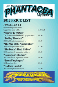 Price list prepared by JIm McPherson, 2012