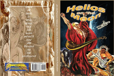 Publishers mockup of covers for "Helios on the Moon", images taken from Phantacea comics and the Web