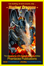 Promo for Nuclear Dragons, artwork by Ian Bateson, 2013, prepared by Jim McPherson, 2013