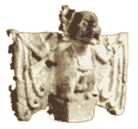 Mayan Statue of a Vampire Bat, taken at Copan Honduras by Jim McPherson, 2003